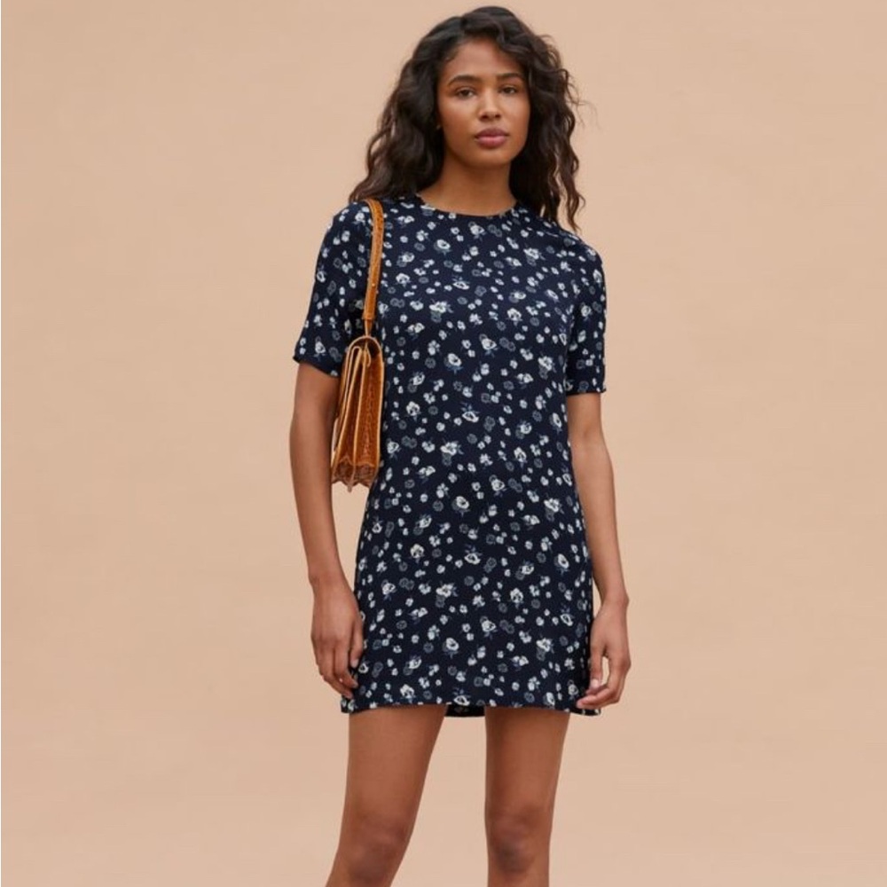 Reformation Dress Blue Flowers Size 6